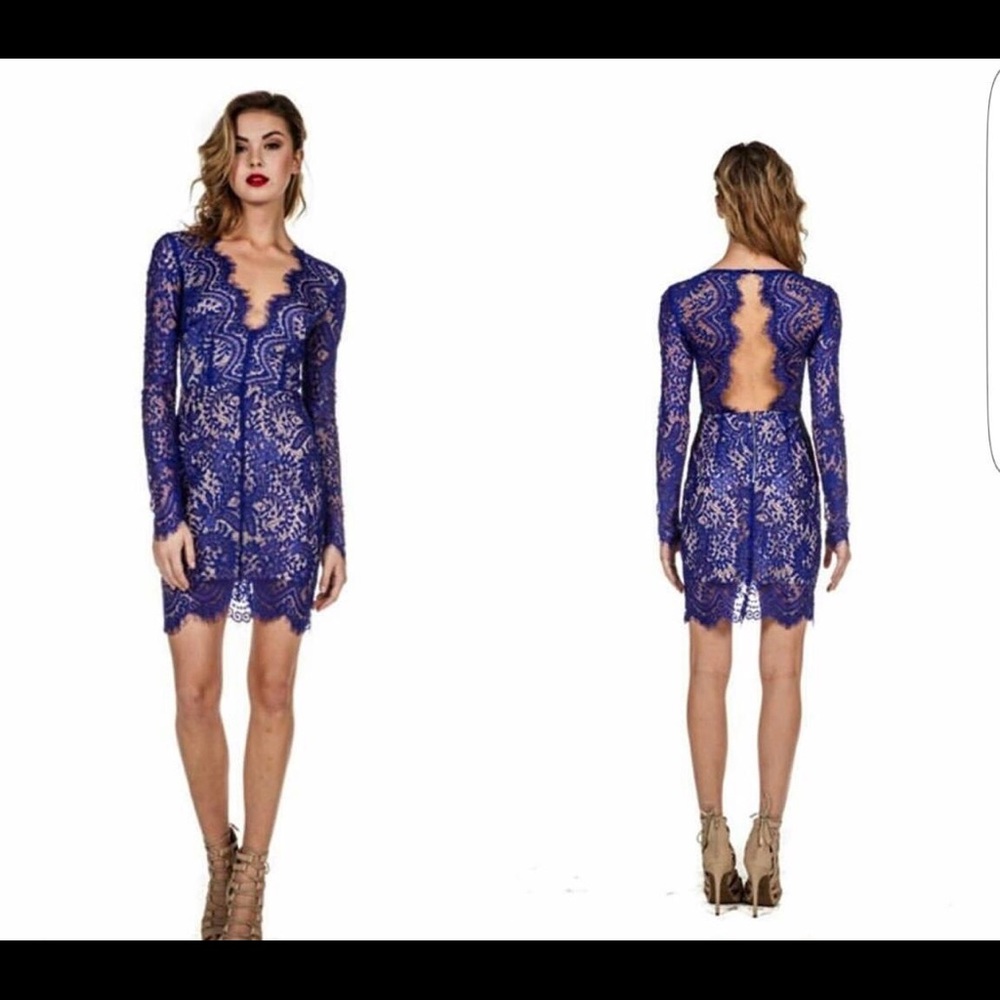 Navy blue lace dress
